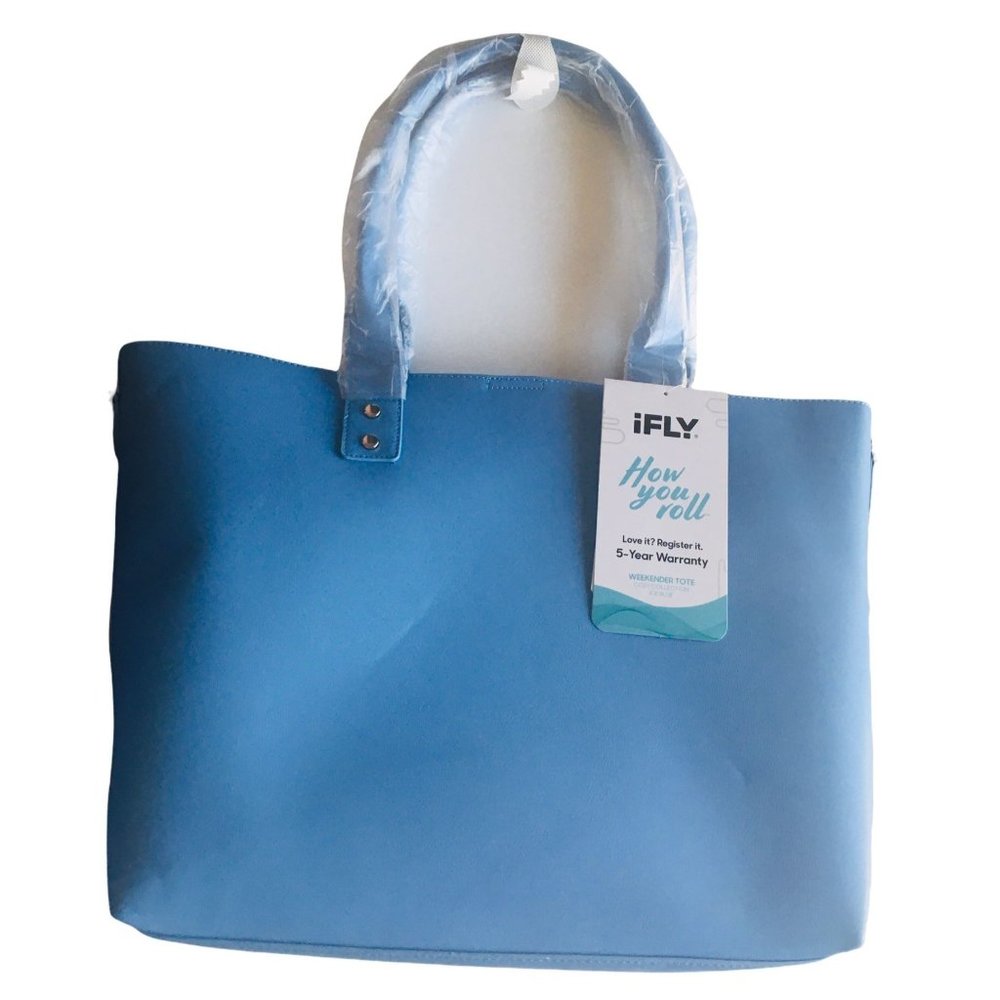 IFLY Blue Weekender 19 in Tote and Crossbody Purse Pouch 5 yr Mfg Warranty W137